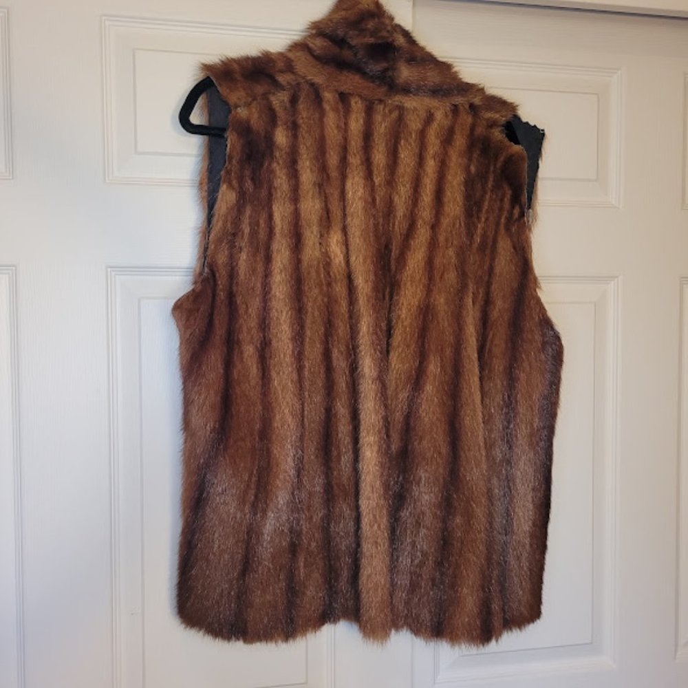 SOLD: Vintage Handmade Fur Vest Costume Renaissance Outlander Cottagecore Hunt - Picture 5 of 15